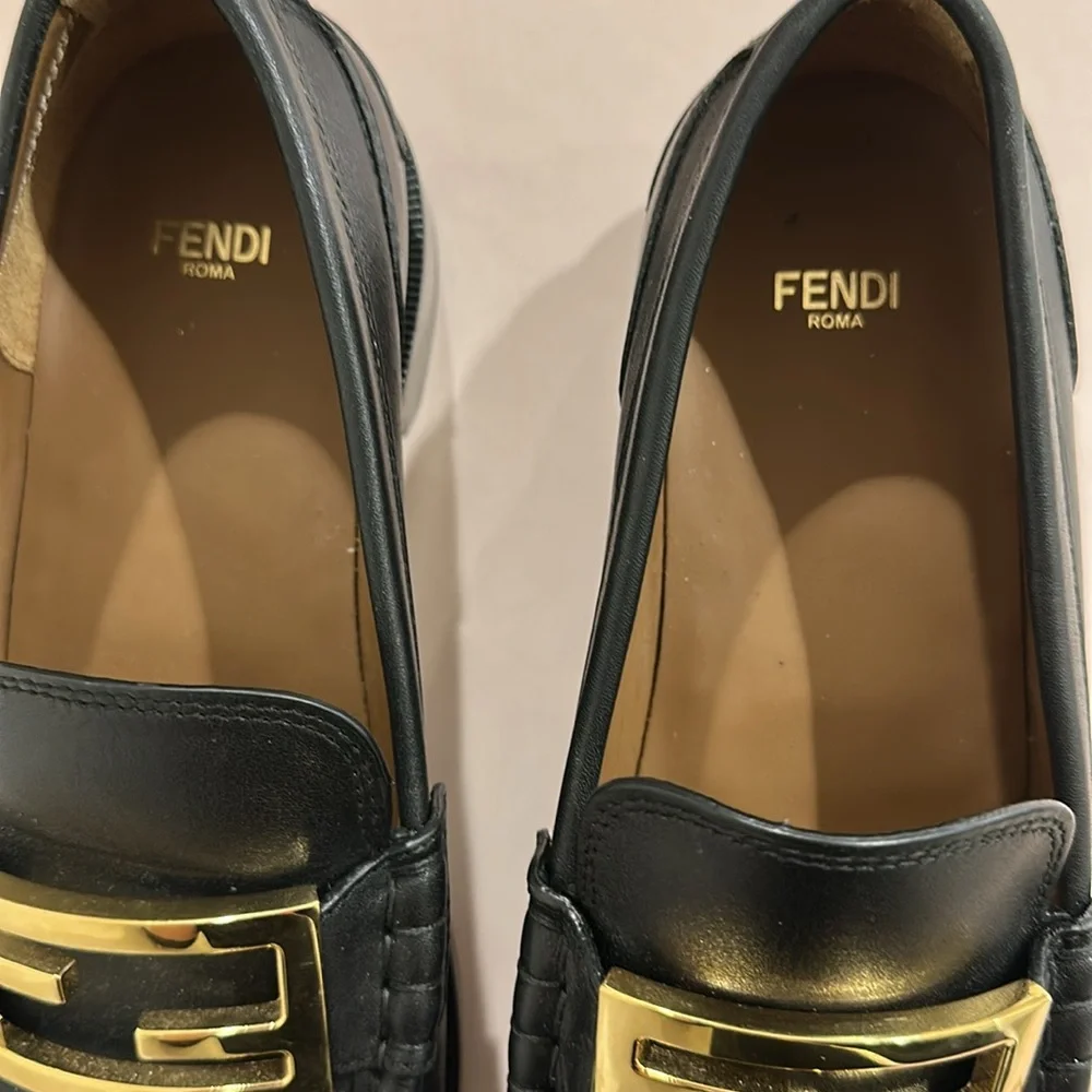 FENDI  Baguette Calfleather Loafers - Picture 7 of 10